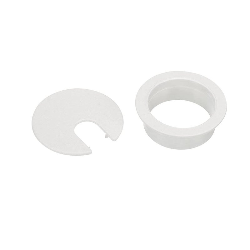 TuTuYa 10PCS Desk Grommet, Desk Grommet 1-3/8 Inch(35mm) Desk Cable Grommet Desk Cable Hole Covers with Hole Saw, Ideal Solution for Office and Home Table Cable (White,1-3/8 Inch) - Image 2